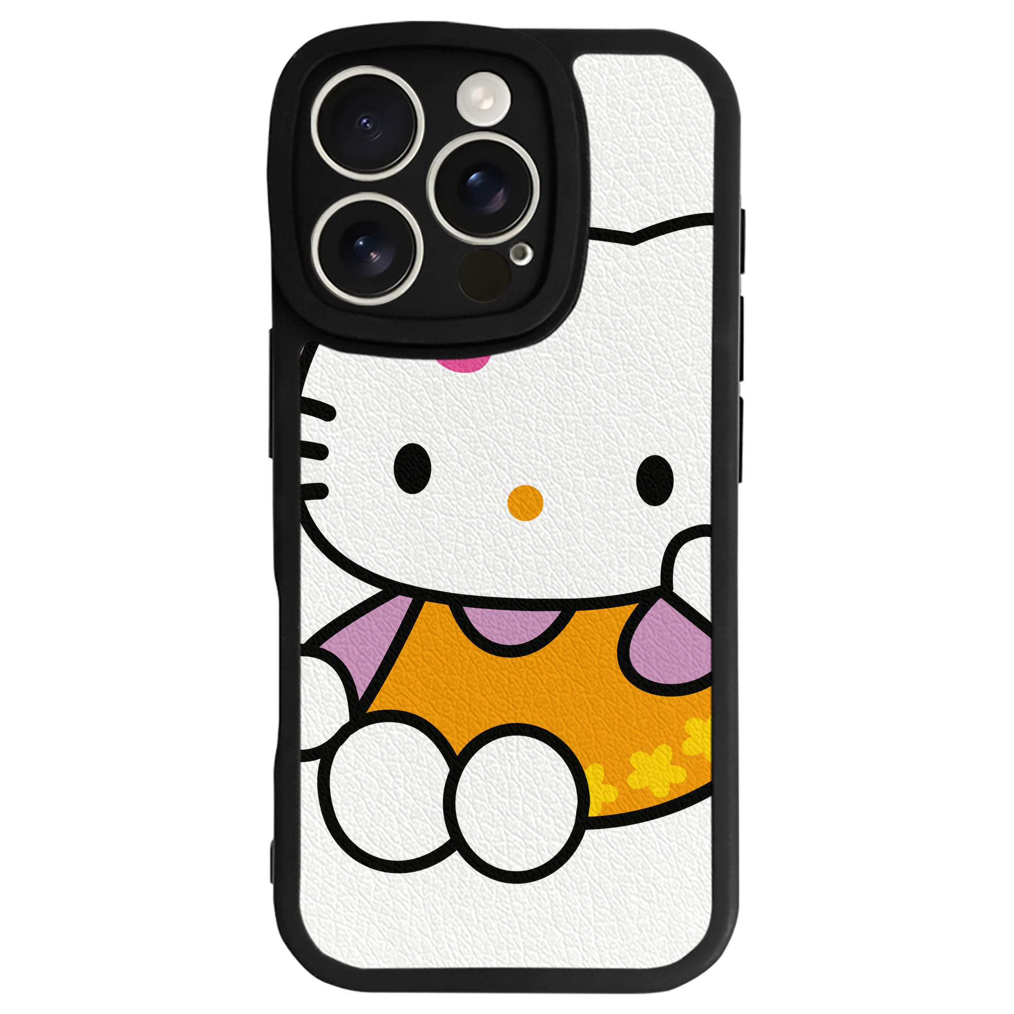（画像用） Hello Kitty ハローキティ 【iPhone 16シリーズ対応】シリコンスマホケース（レザー調） 材質：シリコン